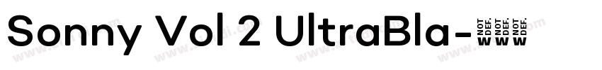 Sonny Vol 2 UltraBla字体转换